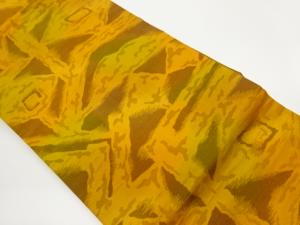 幾何学模様織出し名古屋帯